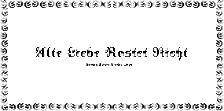 Broken Screen Blackletter Pixel Font Typedesign www.t26.com Schriftgestaltung