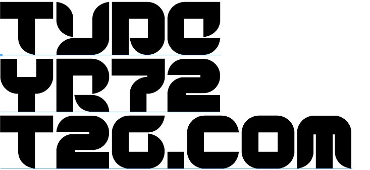 YR72 Bold Bold-Itaiic Inline Inline-Italic Outline Outline-Italic Typedesign T26 Jakob Straub